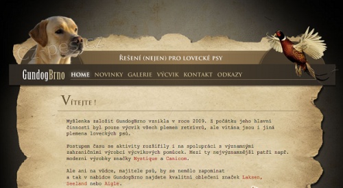 GundogBrno - �e�en� (nejen) pro loveck� psy
