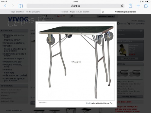 Prod�m st�l na v�stavy